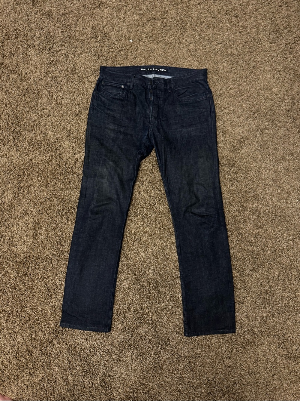 Ralph Lauren Classic Coated Waxed Denim Jeans 34x34